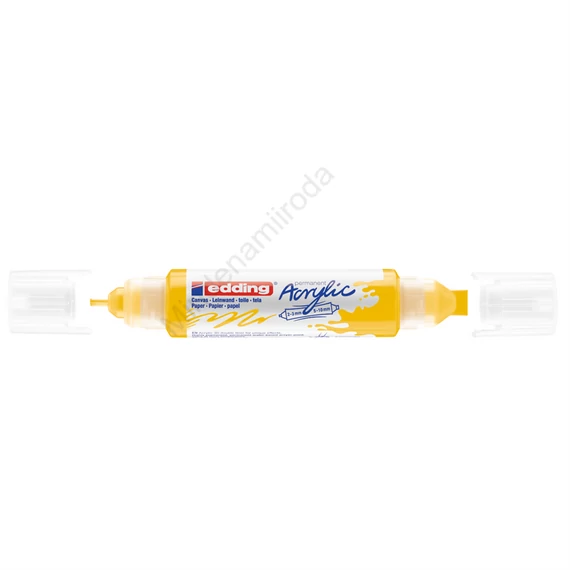 Akril marker 2-3mm, és 5-10mm, 3D kétvégű Edding 5400 citromsárga
