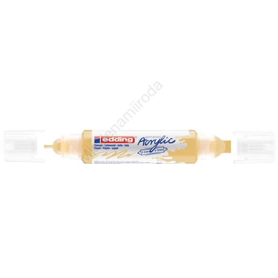 Akril marker 2-3mm, és 5-10mm, 3D kétvégű Edding 5400 pasztell citromsárga