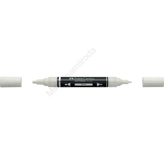 Akril marker kétvégű MULTIMARK 101 Faber-Castell fehér 