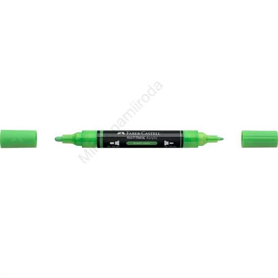 Akril marker kétvégű MULTIMARK 257 Faber-Castell neon zöld