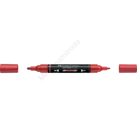 Akril marker kétvégű MULTIMARK 296 Faber-Castell metál piros