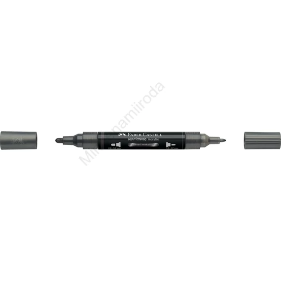 Akril marker kétvégű MULTIMARK 297 Faber-Castell metál acélszürke