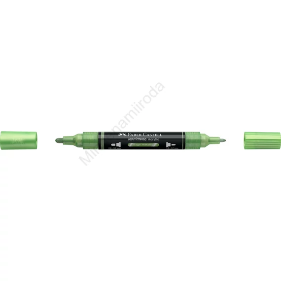 Akril marker kétvégű MULTIMARK 298 Faber-Castell metál zsályazöld