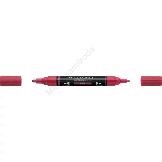 Akril marker kétvégű MULTIMARK 433 Faber-Castell piros bogyó