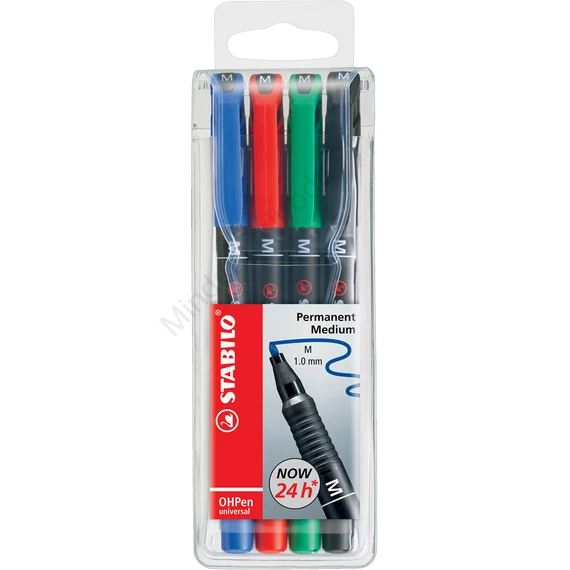 Alkoholos marker készlet 1mm, STABILO OHPen M, 4 klf. szín