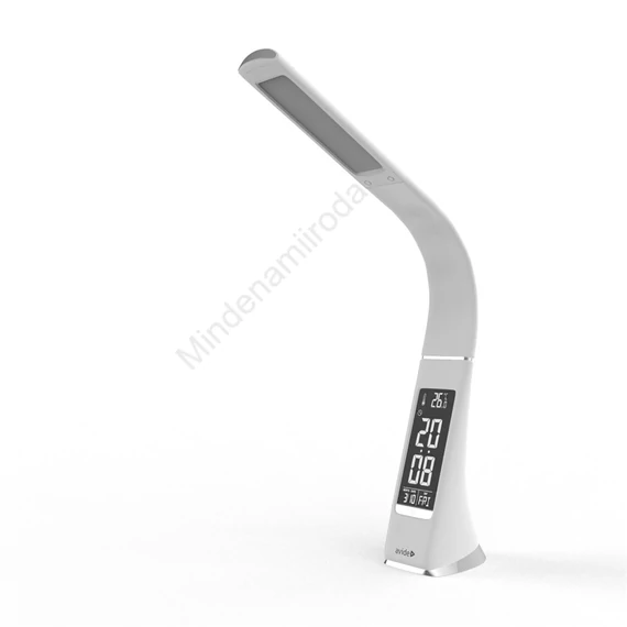 Asztali LED lámpa, Luna, kijelzős, 6W, 6400K, AVIDE, fehér