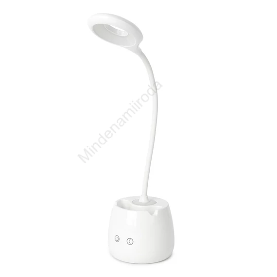 Asztali LED lámpa, tolltartóval, 5W, 6400K, AVIDE, fehér
