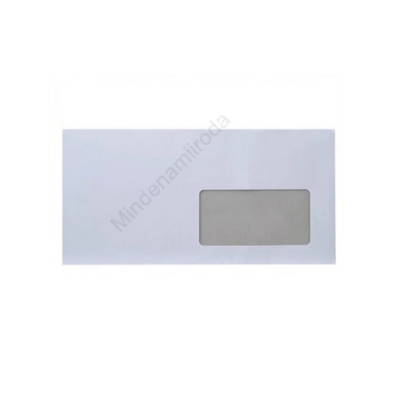 Boríték LC6/5 enyvezett bélésnyomott jobb ablakos 45x90mm 114x229mm J20A15 Bluering® fehér