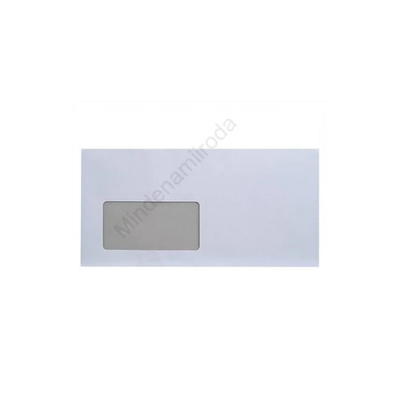 Boríték LC6/5 enyvezett bélésnyomott bal ablakos 35x90mm 114x229mm B20A20 külső záródású Bluering® fehér