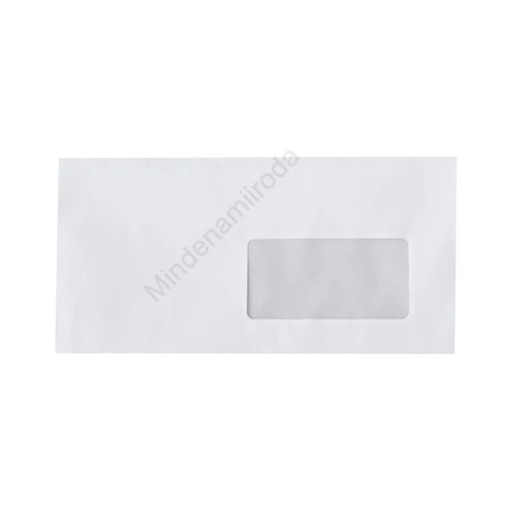 Boríték LC6/5 szilikonos bélésnyomott jobb ablakos 45x90mm 114x229mm J28A20 Bluering® fehér