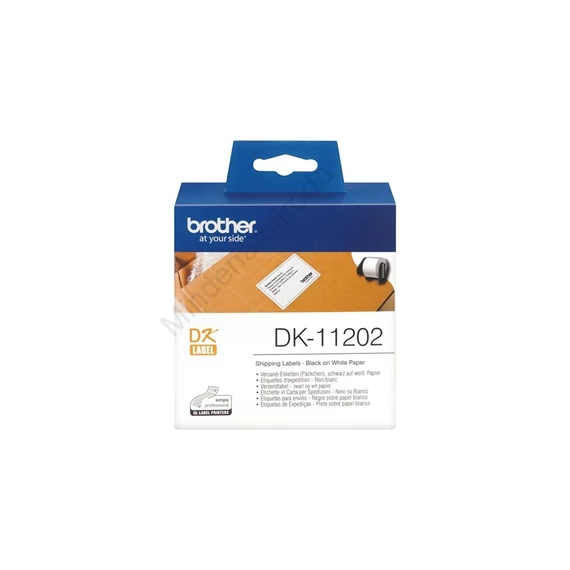 Brother DK11202 etikett 62x100mm 300 db etikett/doboz fehér ORIGINAL