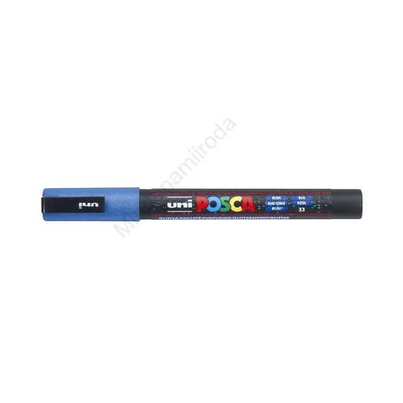Dekormarker 0,9-1,3mm, Uni-Posca PC-3ML csillámló kék