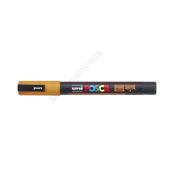 Dekormarker 0,9-1,3mm, Uni-Posca PC-3ML csillámló narancs