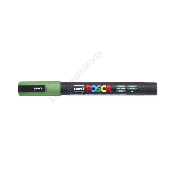 Dekormarker 0,9-1,3mm, Uni-Posca PC-3ML csillámló zöld