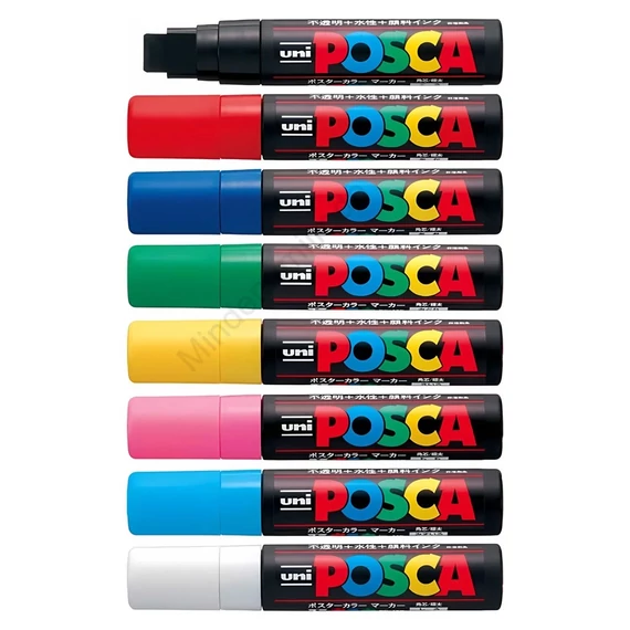 Dekormarker 17mm, Uni-Posca PC-17K, 8db-os készlet