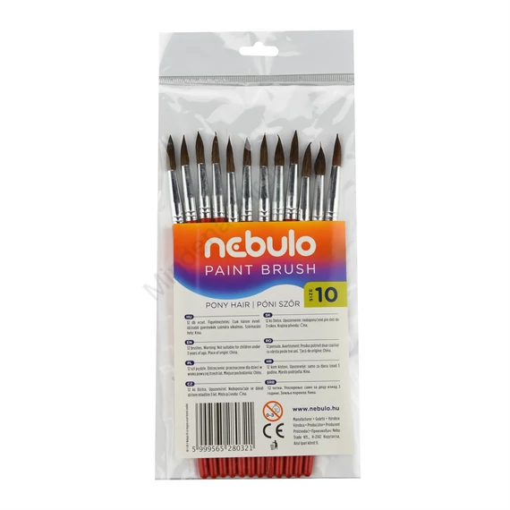 Ecset 10-es festett nyéllel 12 db/csomag, Nebulo