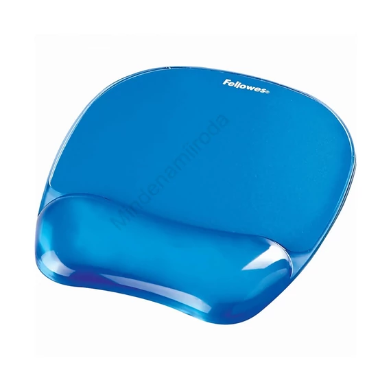 Egérpad csuklótámasszal, géltöltésű, Fellowes® Crystal Gel, kék