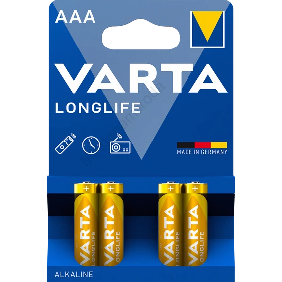 Elem AAA mikro LR03 Longlife 4 db/csomag, Varta