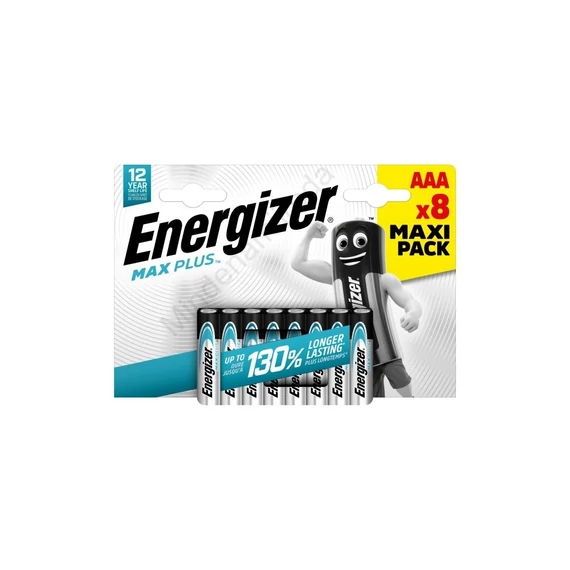 Elem AAA mikro LR03 Max Plus 8 db/csomag, Energizer
