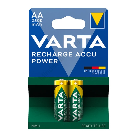 Elem tölthető akku AA ceruza 2600 mAH Power 2 db/csomag, Varta