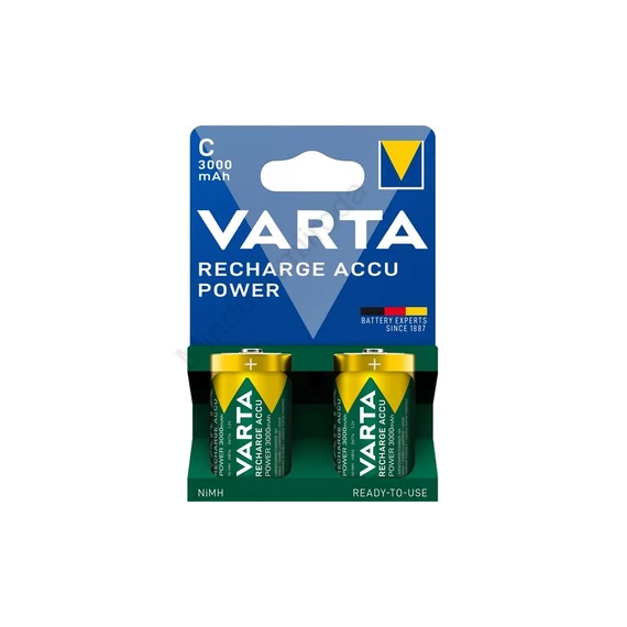 Elem tölthető akku előtöltött C baby, 2x3000mAh, Power  VARTA