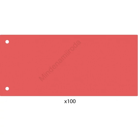 Elválasztócsík, 24x10,5 cm, 100 db/csomag PP Economix piros