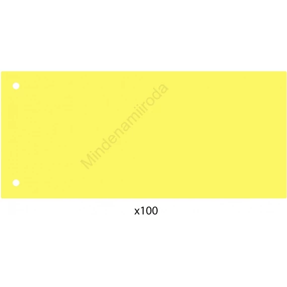 Elválasztócsík, 24x10,5 cm, 100 db/csomag PP Economix sárga