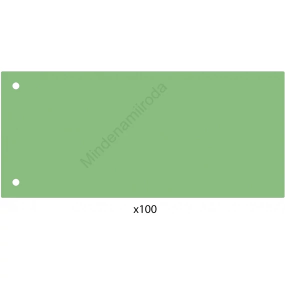 Elválasztócsík, 24x10,5 cm, 100 db/csomag PP Economix zöld