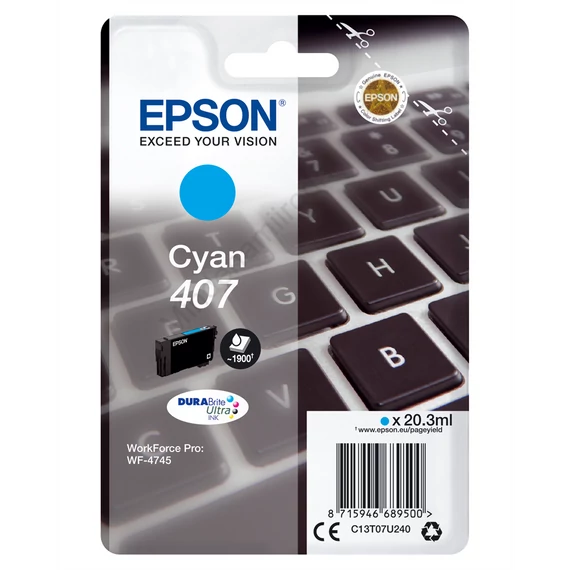 Epson T07U2 tintapatron cyan ORIGINAL