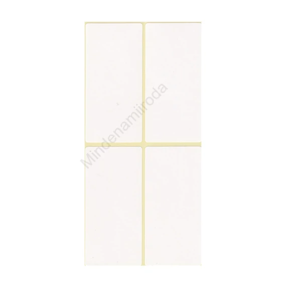 Etikett címke, 40x80mm, 15 lap, 4 címke/lap