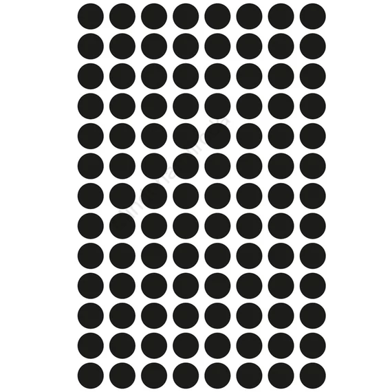 Etikett címke, o8mm, jelölésre, 104 címke/ív, 4 ív/doboz, Avery fekete
