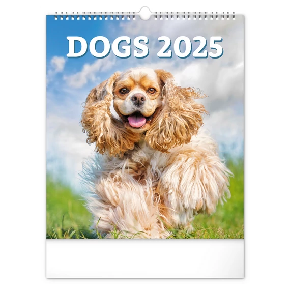 Falinaptár képes  300x340mm Dogs Realsystem 2026.