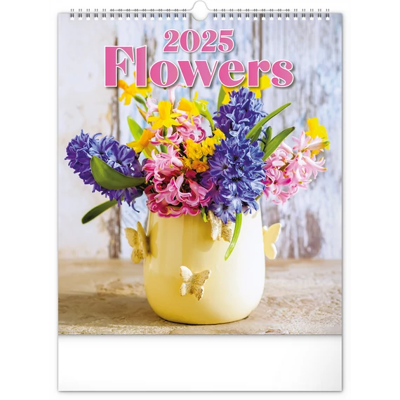 Falinaptár képes  300x340mm Flowers Realsystem 2026.