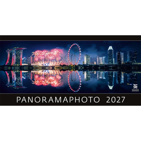 Falinaptár képes 315 × 630 mm, fehér lapokkal Panoramaphoto Dayliner 2027.
