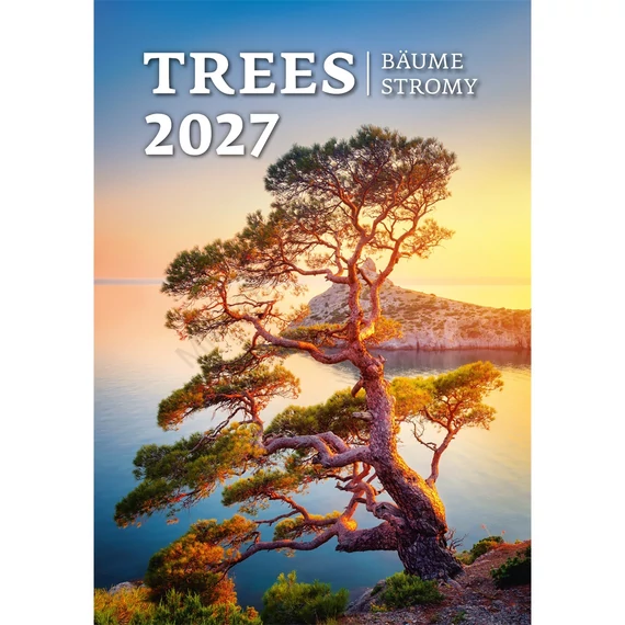 Falinaptár képes 315 x 450 mm, fehér lapokkal Trees Dayliner 2027.