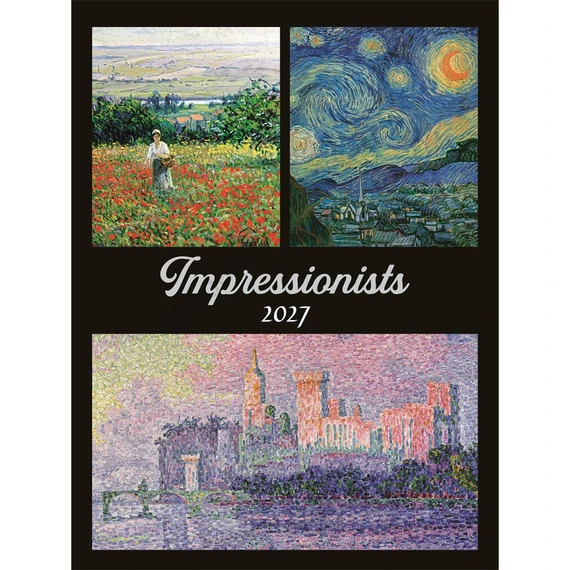 Falinaptár képes 420 × 560 mm, fehér lapokkal Impressionists Dayliner 2027.