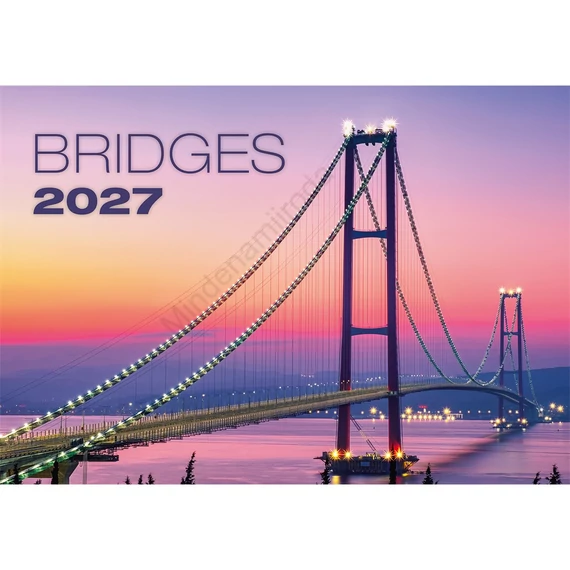 Falinaptár képes 450 × 315 mm, Bridges Dayliner 2027.