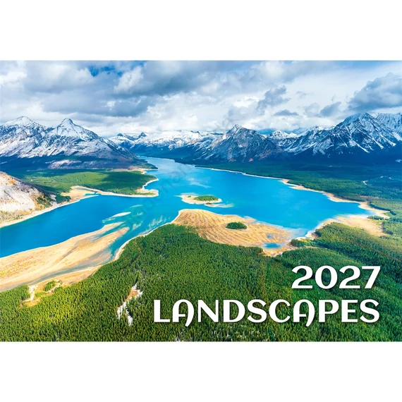 Falinaptár képes 450 × 315 mm, fehér lapokkal Landscapes Dayliner 2027.
