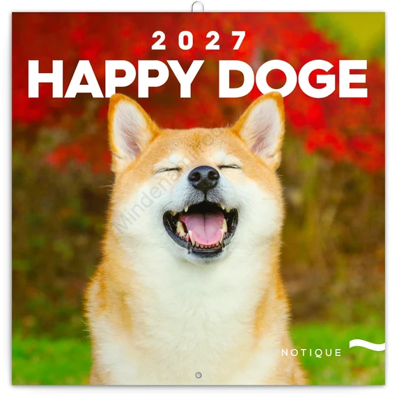 Falinaptár képes lemeznaptár 300x300mm, Happy Doge Realsystem 2027.