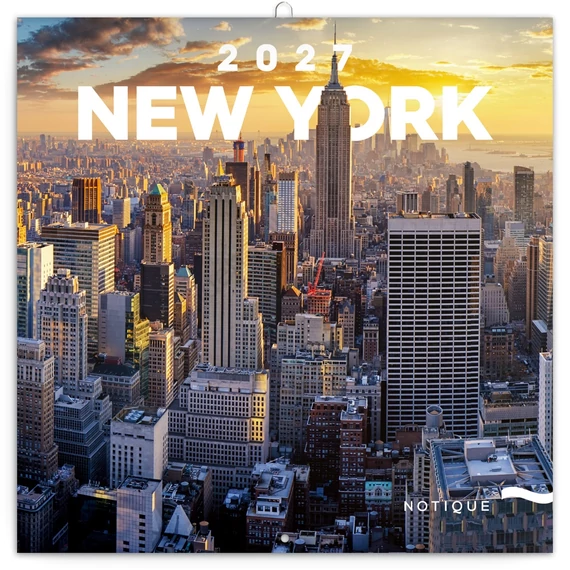Falinaptár képes lemeznaptár 300x300mm, New York Realsystem 2027.