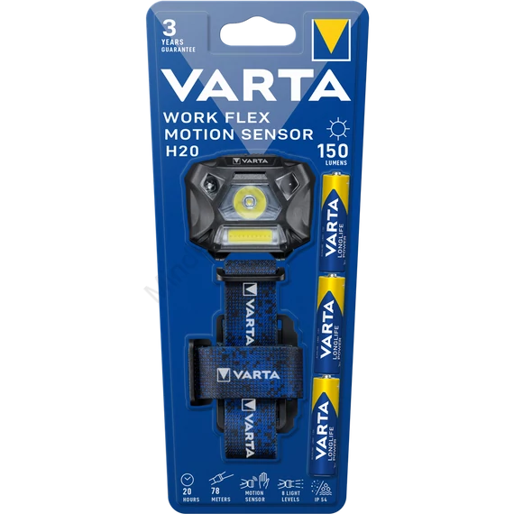 Fejlámpa H20 work flex motion sensor Varta
