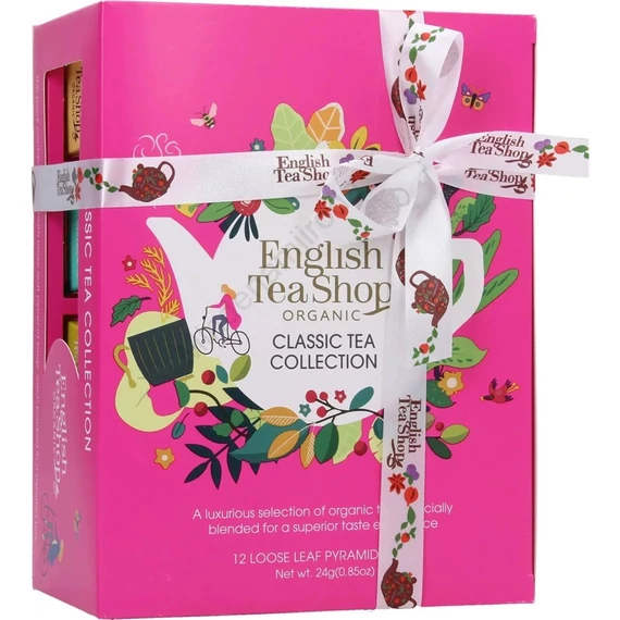 Fekete tea 12x2 g English Tea Shop 12, filteres, bio Classic selyempiramis