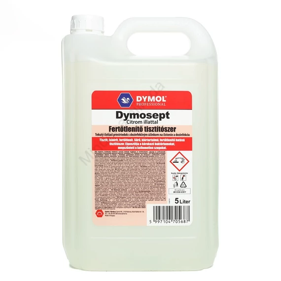 Fertőtlenítő hatású tisztítószer 5 liter Dymosept citrom illat