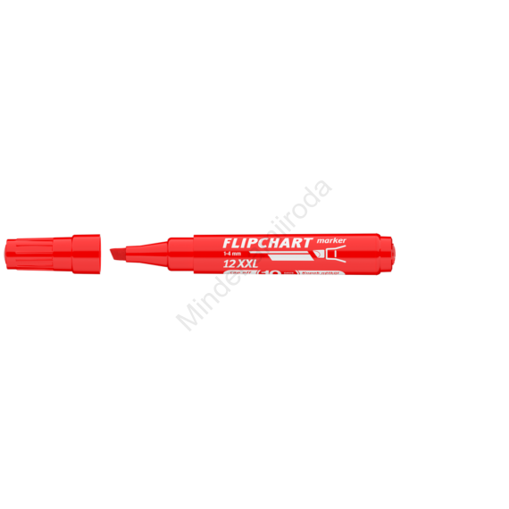Flipchart marker vízbázisú 1-4mm, vágott Artip 12XXL piros 