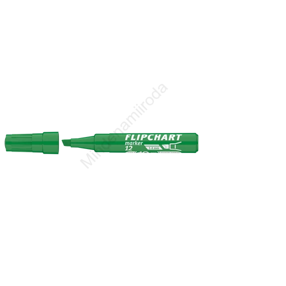 Flipchart marker vízbázisú 1-4mm, vágott Artip 12 zöld