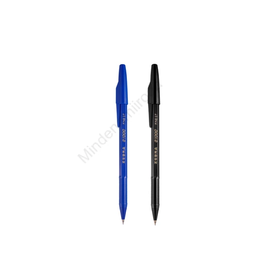 Golyóstoll 0,7mm, kupakos, fekete B1000 Zebra, írásszín fekete