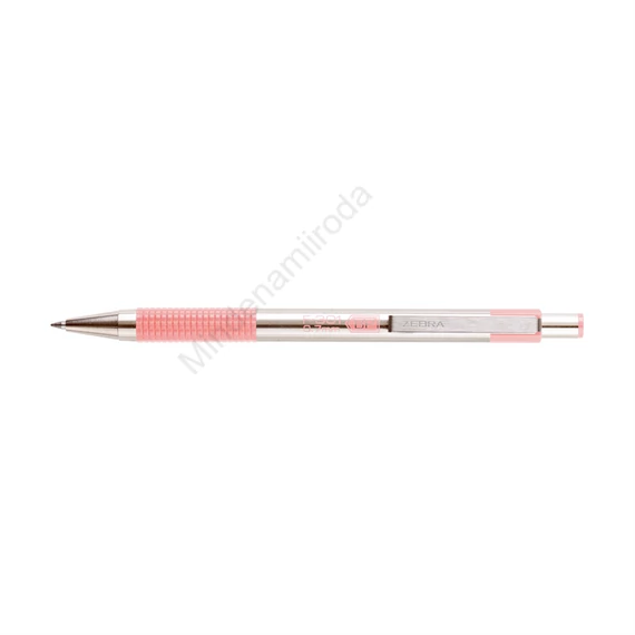 Golyóstoll 0,7mm, pasztell rózsaszín test, Zebra F-301, írásszín kék