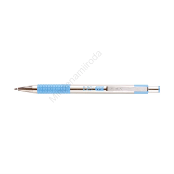 Golyóstoll 0,7mm, pasztell világoskék test, Zebra F-301, írásszín kék