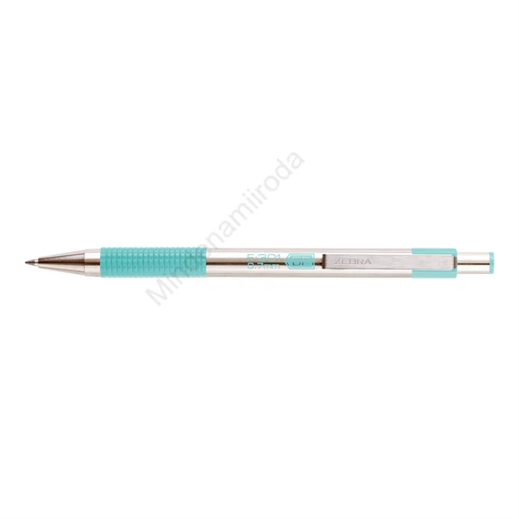 Golyóstoll 0,7mm, pasztell zöld test, Zebra F-301, írásszín kék