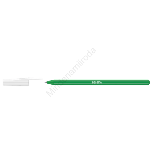 Golyóstoll 0,7mm, kupakos, Ico Signetta, írásszín zöld